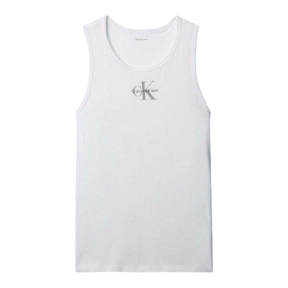 Calvin Klein Mens Monogram Regular Tank Top / Bright White